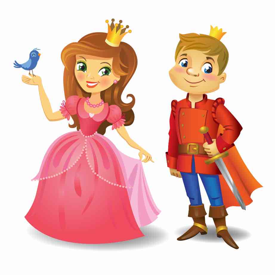 Beautiful princess and prince